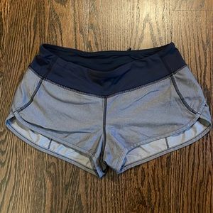 Lululemon speed shorts navy/denim blue 4
